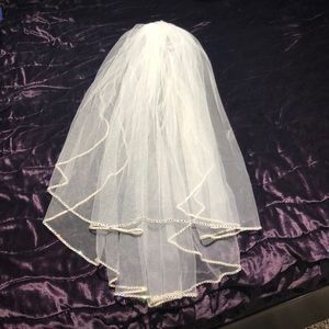 David’s Bridal Ivory Wedding Veil with rhinestones